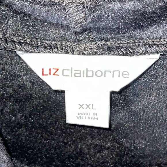 Liz Claiborne Mock Neck Sweatshirt Women’s Size 2X Black Toggle Long Sleeve NEW - Picture 6 of 9